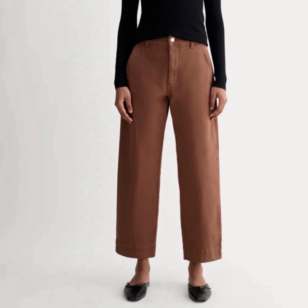 Everlane Brown Ankle Cropped Pants